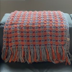 Orange and purple blanket